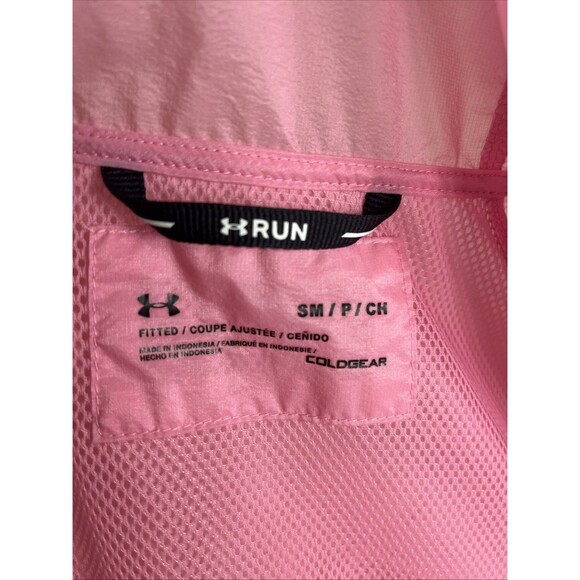 Under Armour Lightweight Windbreaker Rain Jacket Full Zip Pink Size Small - Picture 4 of 11